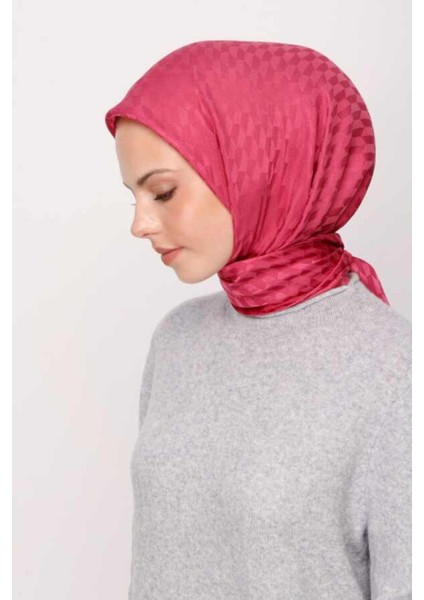 Qoza Ipeksi Jakar Eşarp - Lilyum Pembe