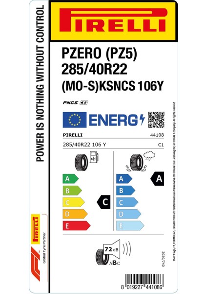 285/40 R22 106Y P-Zero (Pz5) (Mo-S) P-Ncs Oto Yaz Lastiği (Üretim Yılı: 2024) fiyatları