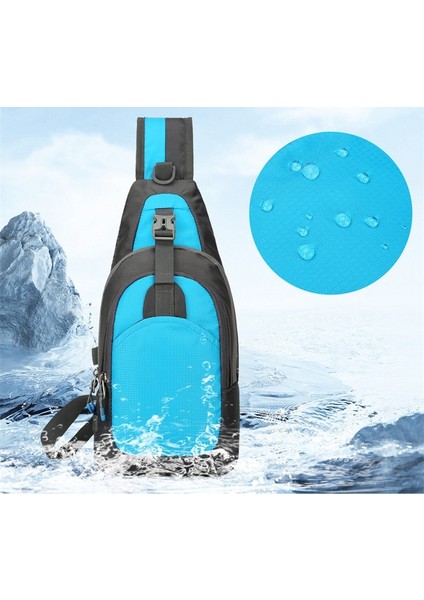 Lıcorıce Ilkbahar ve Yaz Yeni Erkek Çok Fonksiyonlu Göğüs Çantası Bisiklet Göğüs Çantası Açık Omuz Crossbody Göğüs Çantası Spor Cep Telefonu Çantası (Yurt Dışından)