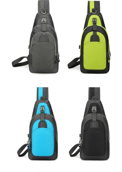 Lıcorıce Ilkbahar ve Yaz Yeni Erkek Çok Fonksiyonlu Göğüs Çantası Bisiklet Göğüs Çantası Açık Omuz Crossbody Göğüs Çantası Spor Cep Telefonu Çantası (Yurt Dışından)