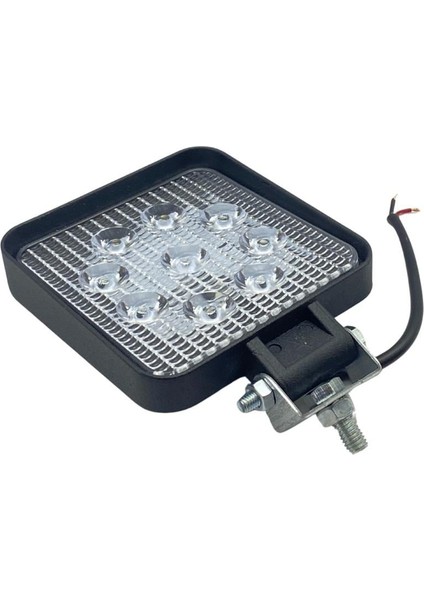 12V-110V Çalışma Lambası Kare (9 x 3W Power Ledli) (108*108*28 Mm) fiyatları
