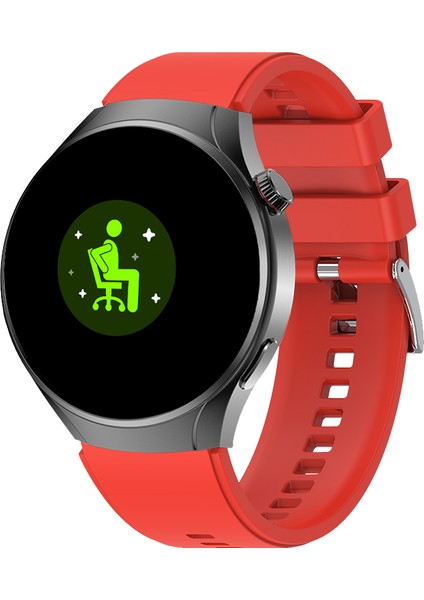 X6 Color One Red 54 mm Akıllı Saat Uyku Şeker Tansiyon Ölçümü Apple Store ve Google Play Store Özel Uygulaması ile Sağlık ve Spor Takibi