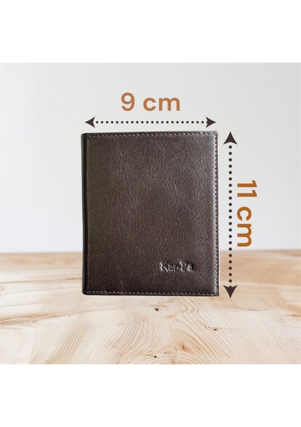 Hakiki Deri Kahverengi Dikey Cüzdan fırsatları