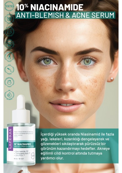Siyah Nokta Karşıtı %10 Niacinamide %1 Tranexamic Acid %1 Zinc Pca Vegan Serum 2'li Paket