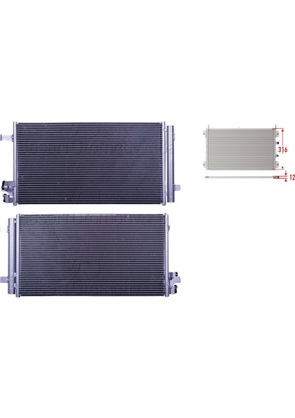 Klima Radyatörü 605X316X12 – 2Q0816411A Wisco - Volkswagen Polo A1 17 ve Sonrası Uyumlu