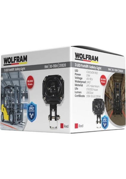 10V-110V LEDLİ SPOT LAMBA MERCEKLİ (3 X 9W) (KIRMIZI ÇİZGİ) (69*55) FORKLİFT E9 GERMANY fırsatları