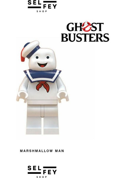 Lego Model Marshmallow Man Özel Mini Figür Anahtarlık