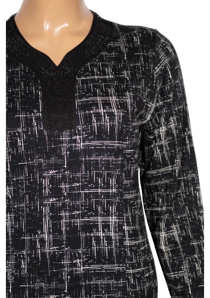 Hesna Kadın Demet Kuplu Boydan Asimetrik Çizgiler Siyah Elbise fiyatları