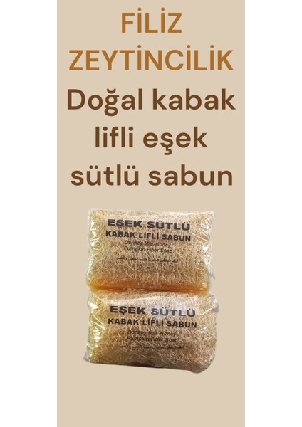 Doğal Kabak Lifli Eşek Sütlü Sabun