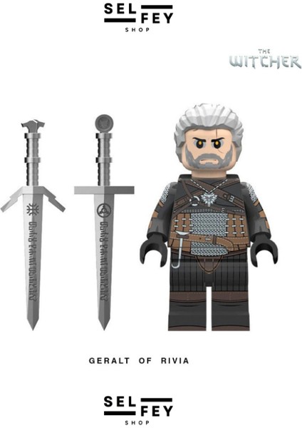 Lego Model Geralt Of Rivia Özel Mini Figür Anahtarlık