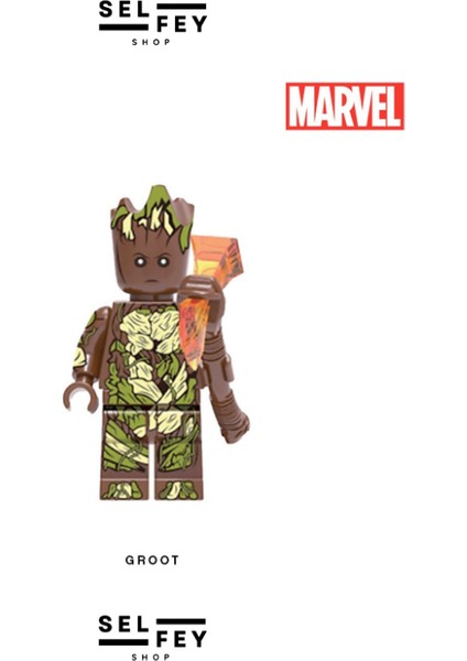 Lego Model Groot (Endgame) Özel Mini Figür Anahtarlık