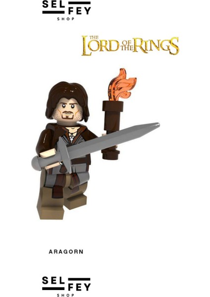 Lego Model Aragorn Özel Mini Figür Anahtarlık