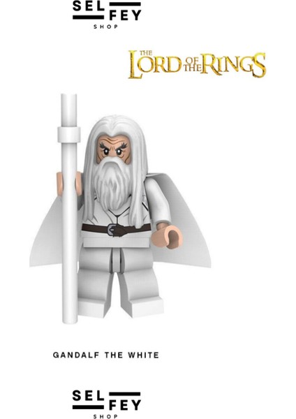 Lego Model Gandalf The White Özel Mini Figür Anahtarlık