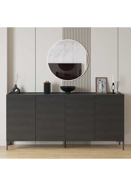 Sephia Yemek Odası Aynası Yuvarlak - Diamond Beyaz 72 x 2 x 72 cm
