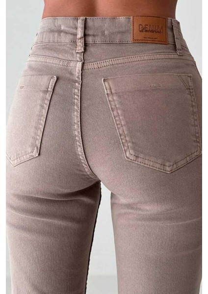 Paçaları Püskülllü,likralı Kot Pantolon