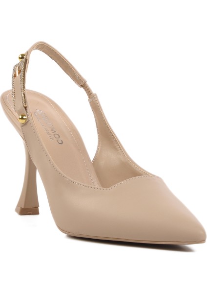 Bej Ince Topuklu Kadın Abiye Ayakkabı 248186 Z modelleri