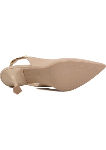 Bej Ince Topuklu Kadın Abiye Ayakkabı 248186 Z indirimleri