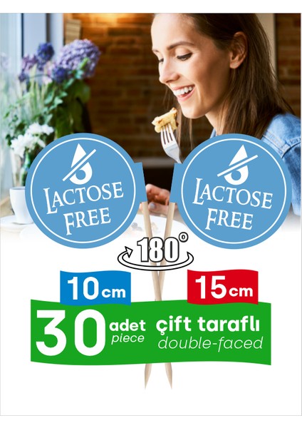 Lactose Free Yazılı Ikramlık, Sunumluk, Pasta ve Tatlı Üstü, Çay ve Kahve Yanı, Özel Gün, Davet, Etkinlik ve Organizasyonlarınızda Sağlıklı Yemekler Için Özel Içerikli Bayrak Kürdan