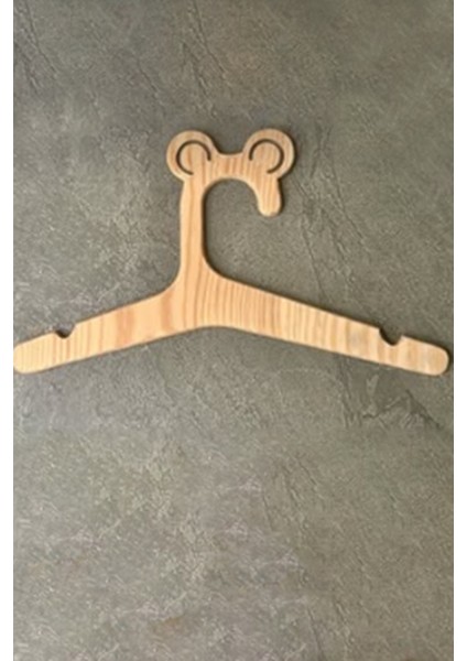Ahşap Bebek Elbise Askısı 6'lı Set (6 mm Gerçek Ahşap Kayın Kontraplak)