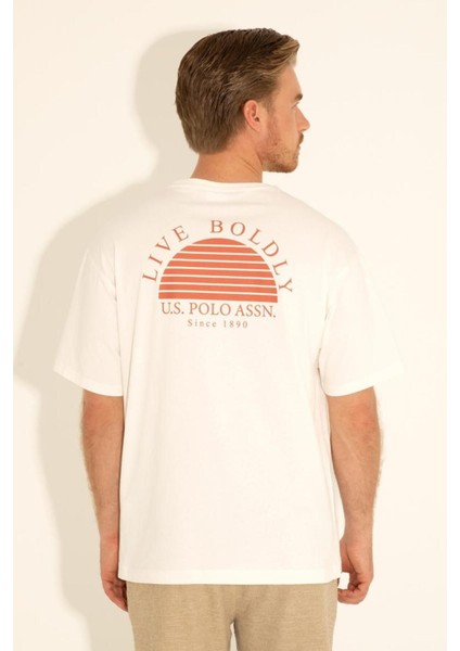 Erkek Ekru Bisiklet Yaka T-Shirt fırsatları