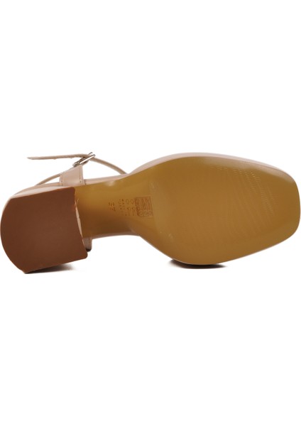 Bej Platform Topuk Kadın Topuklu Ayakkabı 284091 Z indirimleri