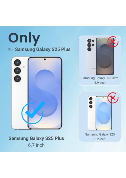 Samsung Galaxy S25 Plus Uyumlu Kılıf Wireless Şarj Özellikli Magsafe Şeffaf Telefon Kılıfı Kapak