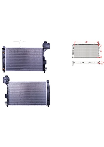 Su Radyatörü Brazing At - 1685000102 Wisco - Mercedes A Serisi (W168) A 140-A 160 97-04 Uyumlu