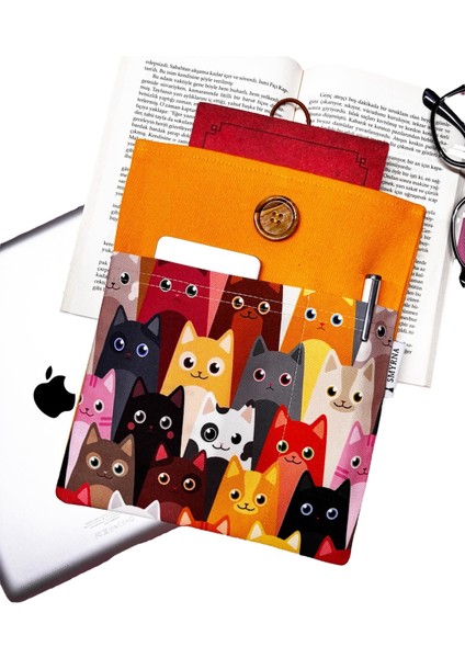 Kitap Kılıfı / Kitap Çantası , Kedi Sarı modelleri