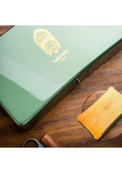 Yeni Stil Slim Puro Kutusu Humidor Lake Yeşil 12's