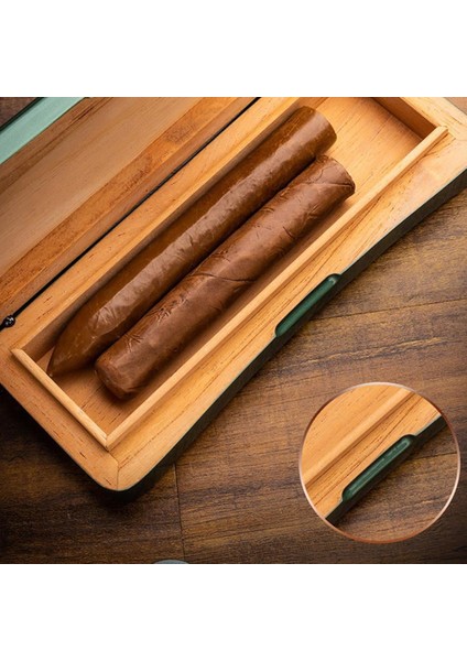 Yeni Stil Slim Seyahat Puro Kutusu/humidor Lake Gold 2's