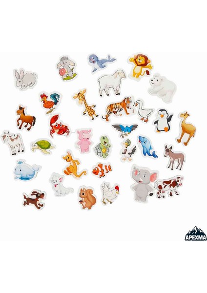Manyetik Mıknatıslı Hayvanlar Eğitici Hayvanları Tanıma Buzdolabı Sticker Oyuncak Magnet fiyatları