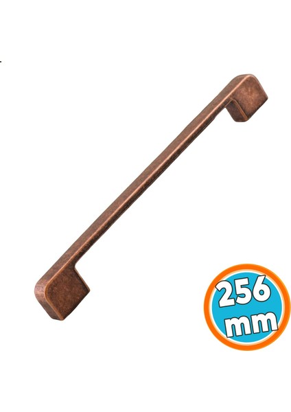 Metal Kulp 256 mm 25.6 cm Mobilya Çekmece Mutfak Dolabı Dolap Kulpları Antik Bakır