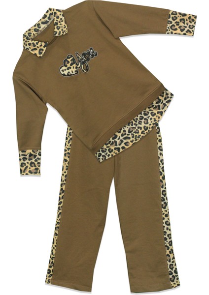 Kız Çocuk Leopar Desenli 2'li Eşofman Takımı fiyatları