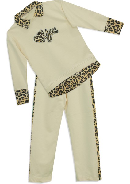 Kız Çocuk Leopar Desenli 2'li Eşofman Takımı fiyatları