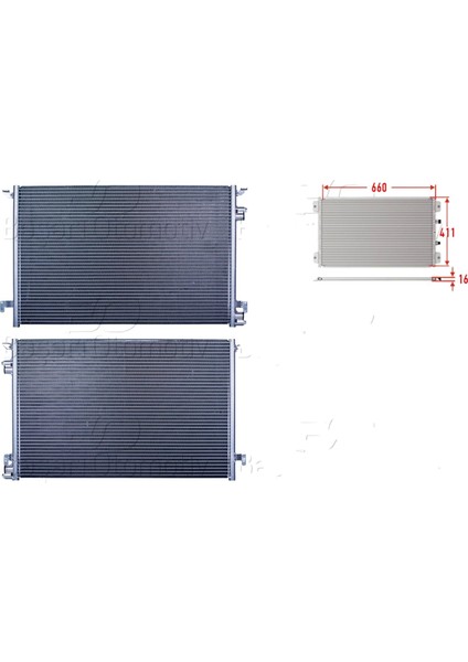 Klima Radyatörü 660X411X16 – 1850077 Wisco – Opel Vectra C Sıgnum 1.9 2.0 02-09 Arası Uyumlu