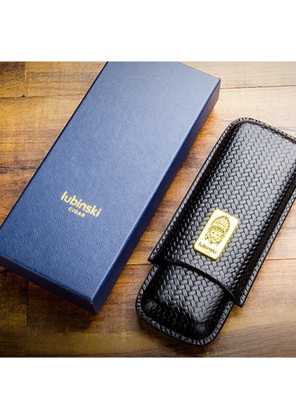 Yeni Seri Gerçek Deri Ikili Puro Kılıfı - Siyah(60 Ring) indirimleri