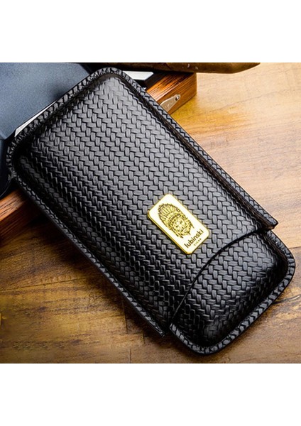 Yeni Seri Gerçek Deri Üçlü Puro Kılıfı - Kahve(60 Ring) fiyatları