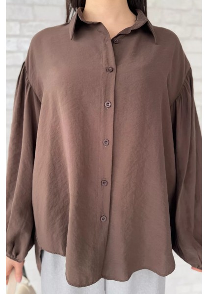 Pile Detaylı Kadın Salaş Gömlek fırsatları