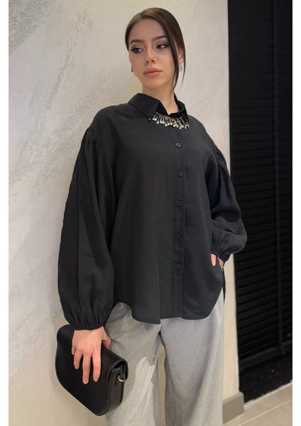 Pile Detaylı Kadın Salaş Gömlek fiyatları