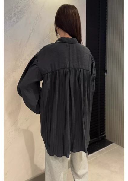 Pile Detaylı Kadın Salaş Gömlek modelleri