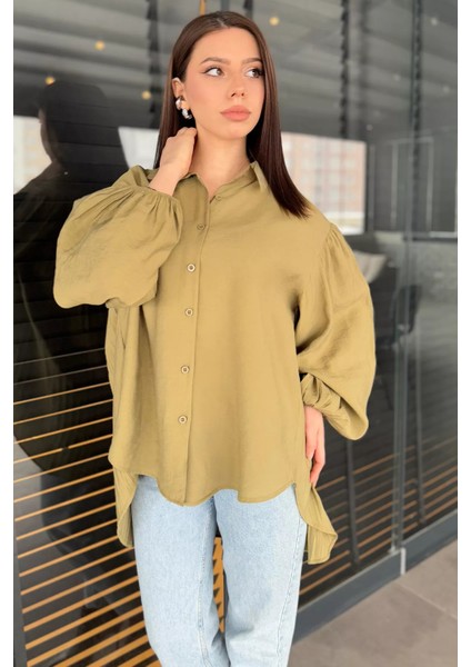 Pile Detaylı Kadın Salaş Gömlek fiyatları