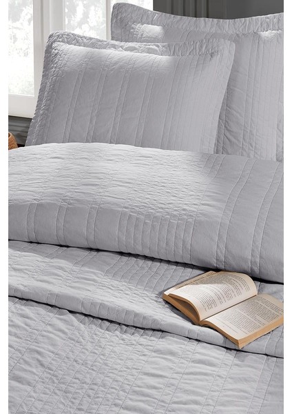 Valentina Çift Kişilik Yatak Örtüsü Gri (3 Parça) modelleri