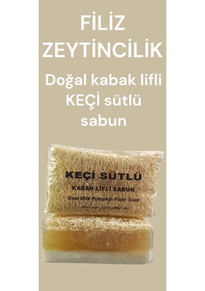 Doğal Kabak Lifli Keçi Sütlü Sabun