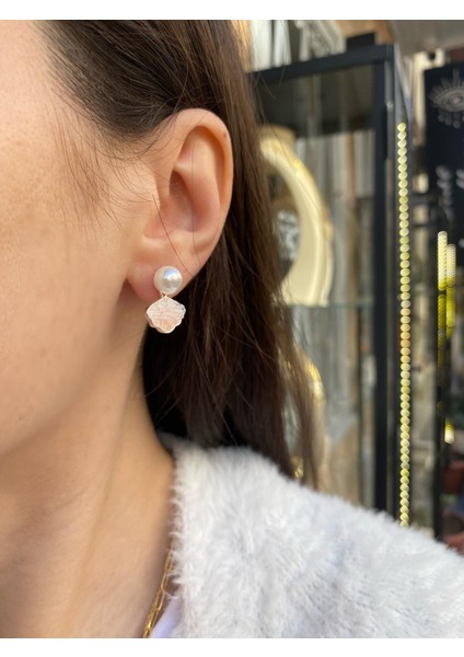 Silver Midye Sallantılı Inci Küpe fiyatları