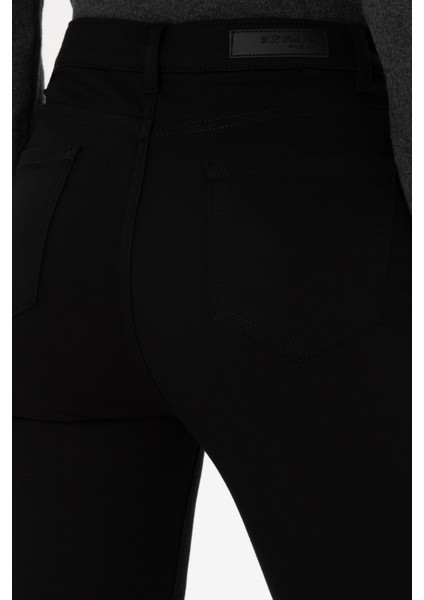 Kadın Siyah Pantolon (Kanvas-Chino) 50298498-VR046