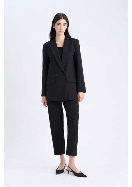 Oversize Geniş Kalıp Ceket Yaka Blazer Ceket C2457AX25SP