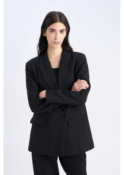 Oversize Geniş Kalıp Ceket Yaka Blazer Ceket C2457AX25SP