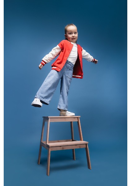 Kız Bebek Wide Leg Geniş Bol Paça Jean Pantolon D7886A525SP