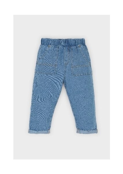 Erkek Bebek Beli Lastikli Jean Pantolon D9591A525SP