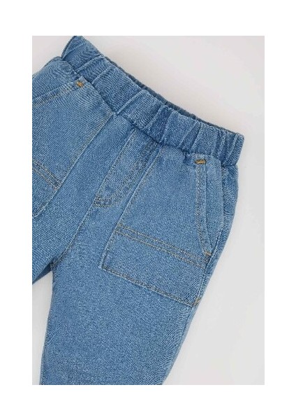 Erkek Bebek Beli Lastikli Jean Pantolon D9591A525SP